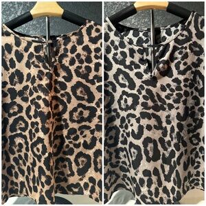 Women’s Set of SHEIN Leopard Print top in Brown and Grey